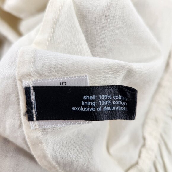 The Limited A-line Pleated Skirt Size 10 Cream Boho Artsy Full Skirt Prairie - Picture 10 of 11